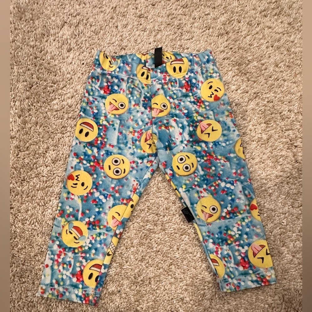 PixieLane Emoji Print Blue Pants